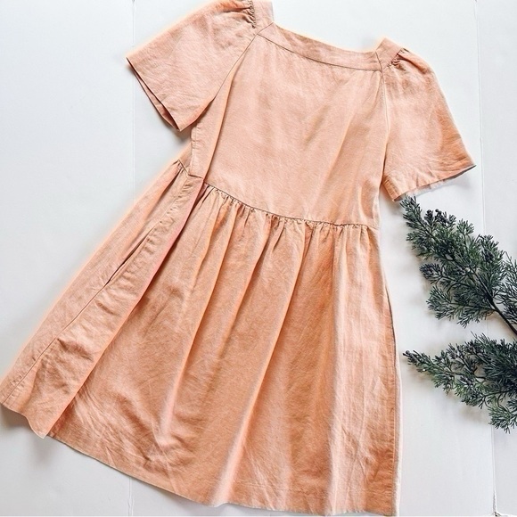Madewell Squareneck Linen Mini Dress - Picture 4 of 5
